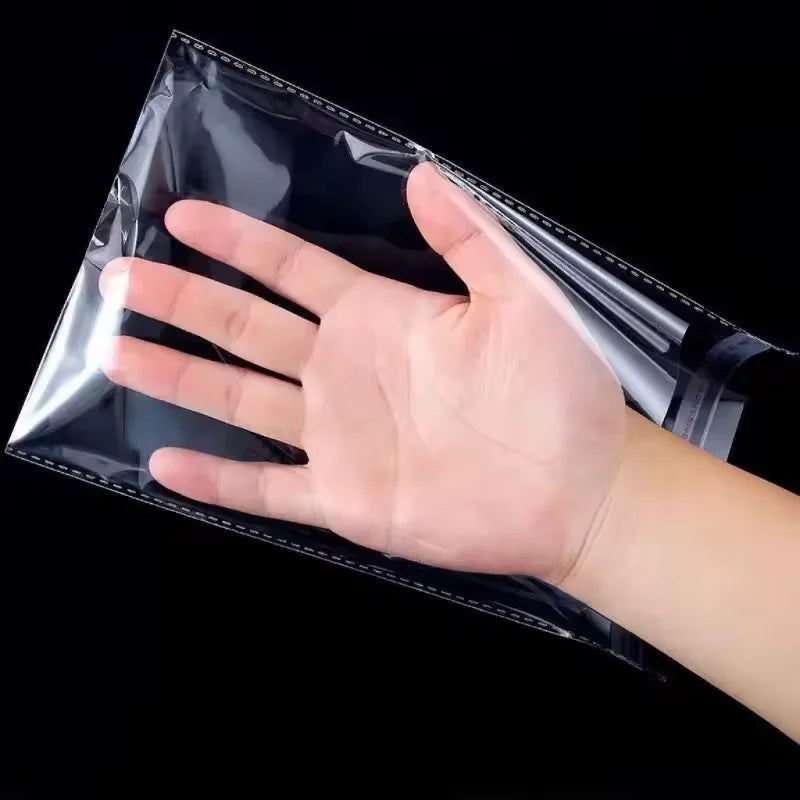 100PCS Opp Self-adhesive Transparent Plastic Bag Clothing Jewelry Packaging Self adhesive Biscuit Candy Packaging Cellophane Bag