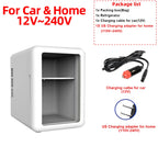 E-ACE 4L Car Refrigerator Mini Fridge Freezer Car & Home Use Portable Compressor Cooler Ice Box for Camping Summer Essential