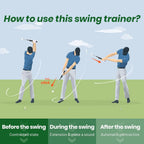 Golf Retractable Swing Trainer Golf Swing Retractable Stick Superior Golf Training Aid, Strength Training for Improved Shot Swin