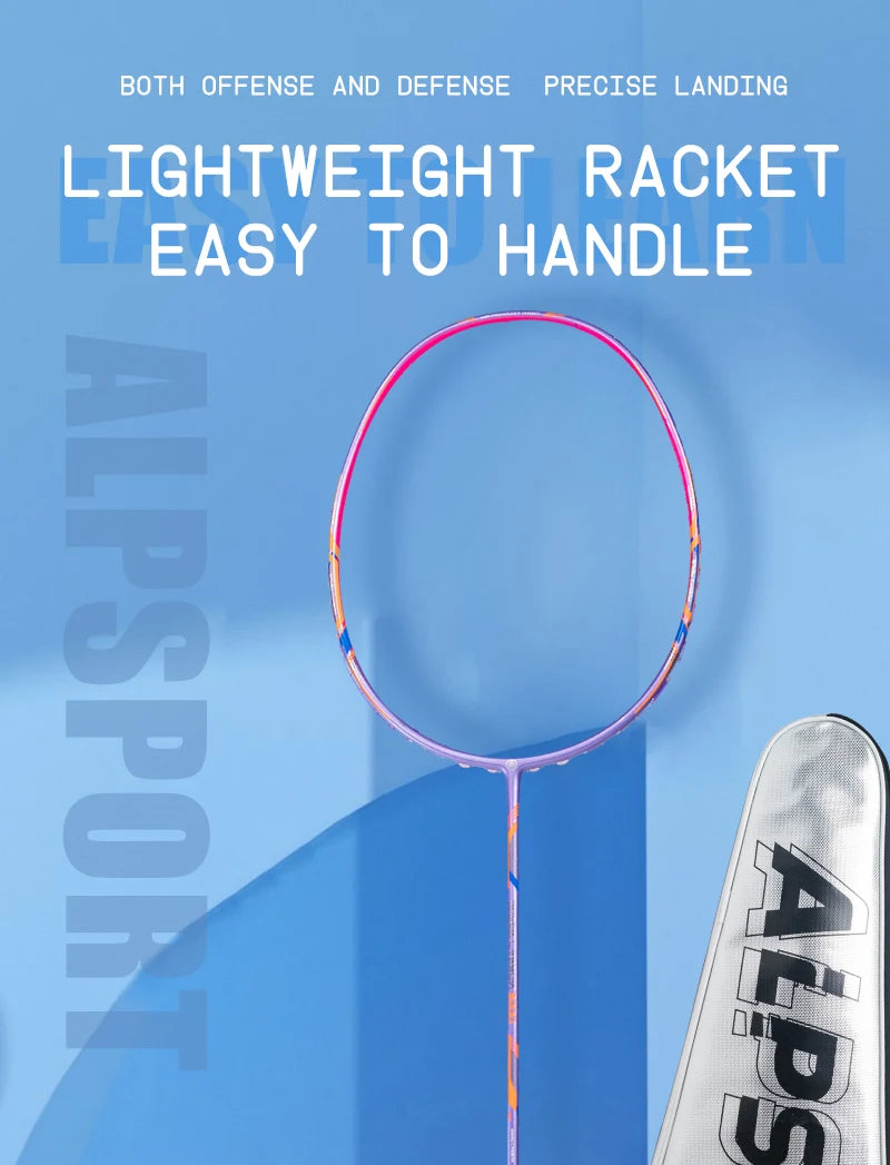 ALP GJ 10U Ultralight 52g T800 Bow And Arrow Badminton Racket Authentic Tensile Force 13kg Outdoor Sports Carbon Fiber Titanium