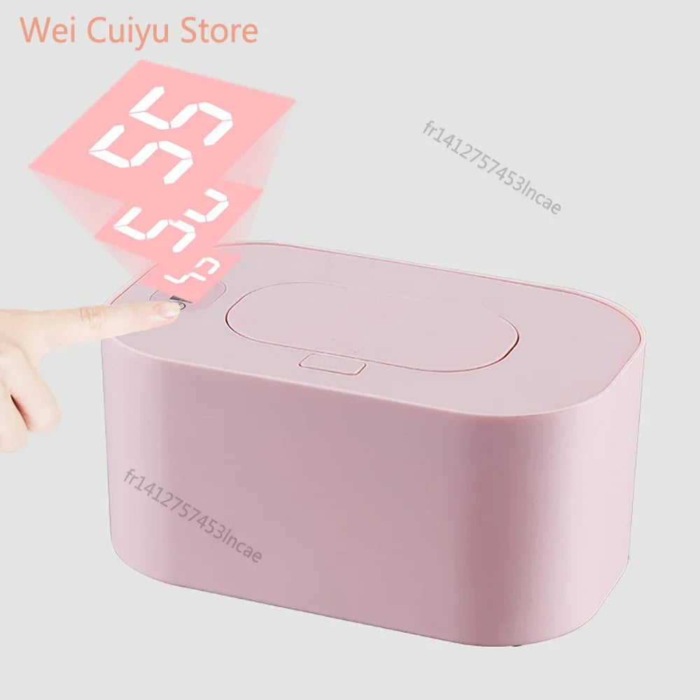 Mini Baby Wet Wipe Warmer Heater Portable Heating Box Home Car Use Towel Dispenser for Napkin & Disinfecting Wipes Main image