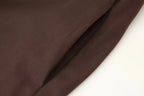 KONDALA 2026 Spring Summer Vintage Women Dress Fashion Single Breasted Sashes Draped V Neck Sleeveless Chic Brown Ladies Dresses