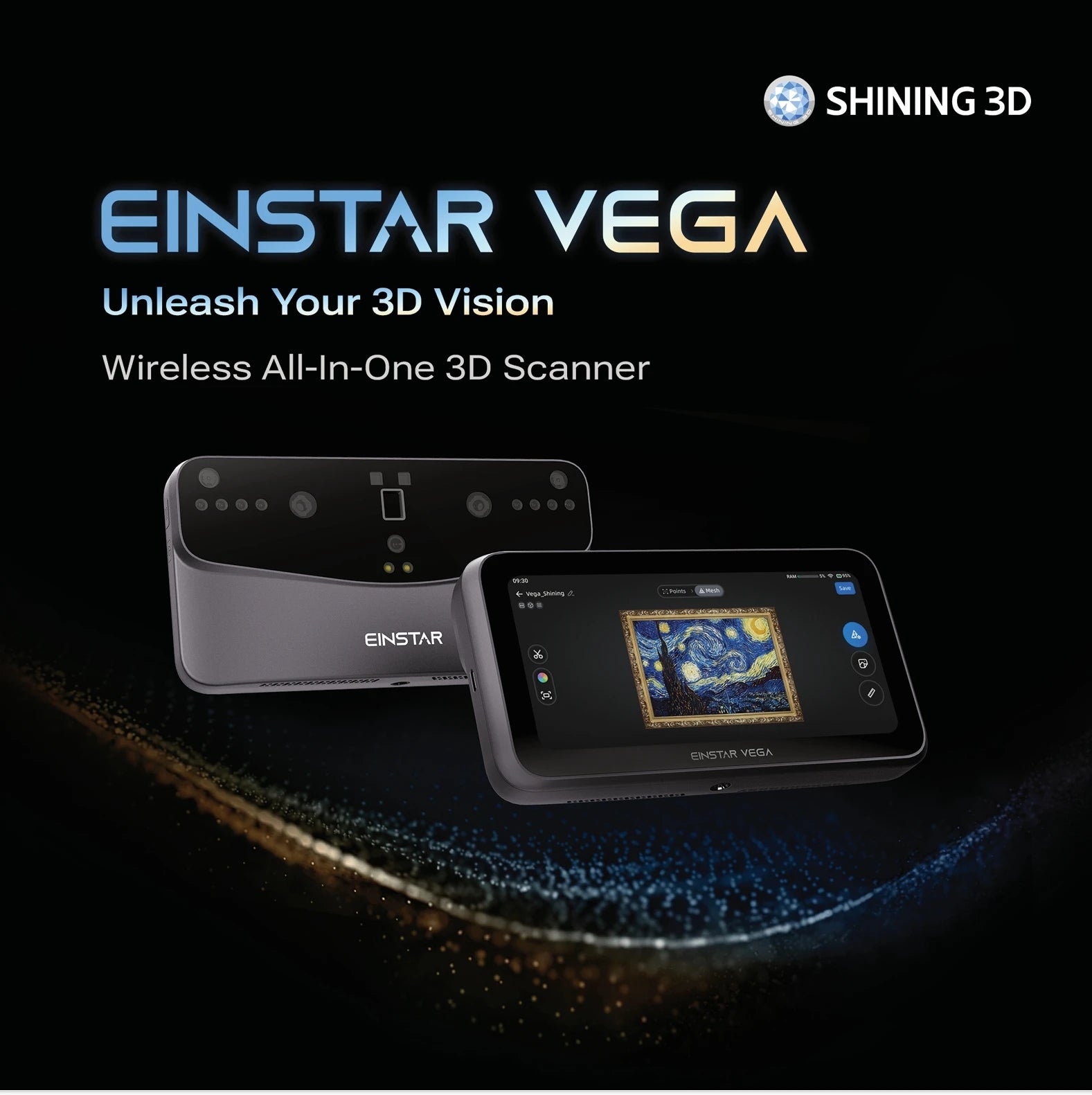 (Send Free 500 6-10nm Markers）Shining Einstar Vega 3D Scanner High-Precision 3D Fast ersatile Outdoor-Ready 3D Scanner