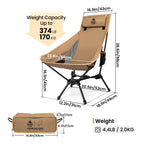 OneTigris Portable Tigerblade Camping Chairs Outdoor Folding Fishing Chair For Trekking BBQ Parties Gardening Beach Indoor Use