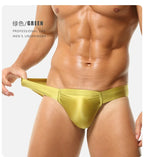 2026 fashion solid color men's three-dimensional triangle breathable sports low waist high elastic tight body