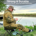 Portable Folding Fishing Chairs Lightweight Iron Alloy Frame Foldable Outdoor Camping Picnic Bench Handbag Compact Durable Stool
