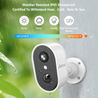 ANRAN 2K Rechargeable Battery Camera 2.4G WiFi Camera Wireless Home Surveillance Security Cameras PIR ,IP65 ,work with ANRAN app