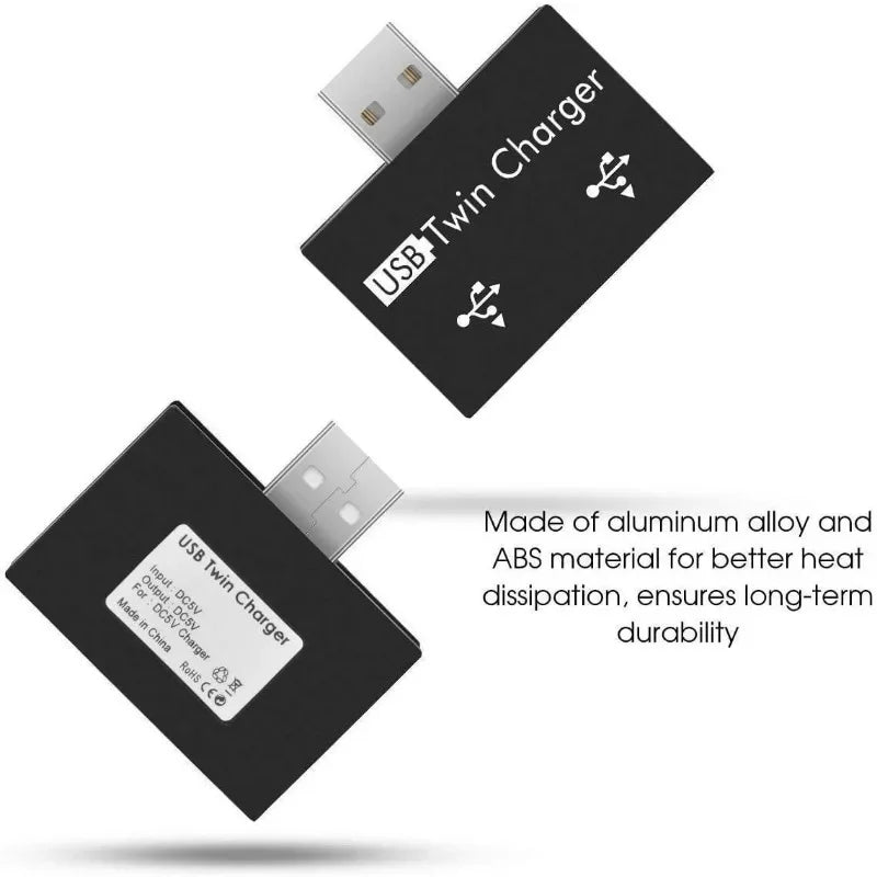 1pc 2.0 USB Splitter 1 Male to 2 Port Female USB Hub Adapter Converter for Phone  Laptop PC Computer Charging Accessories