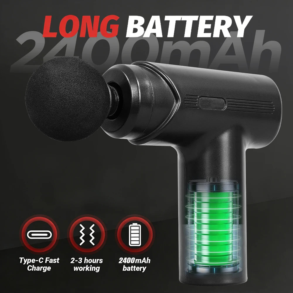 2026 High-Power Muscle Relaxer - Rechargeable Deep Tissue Massage Gun With 4 Heads For Full Body Relief,Ultimate Muscle Recovery