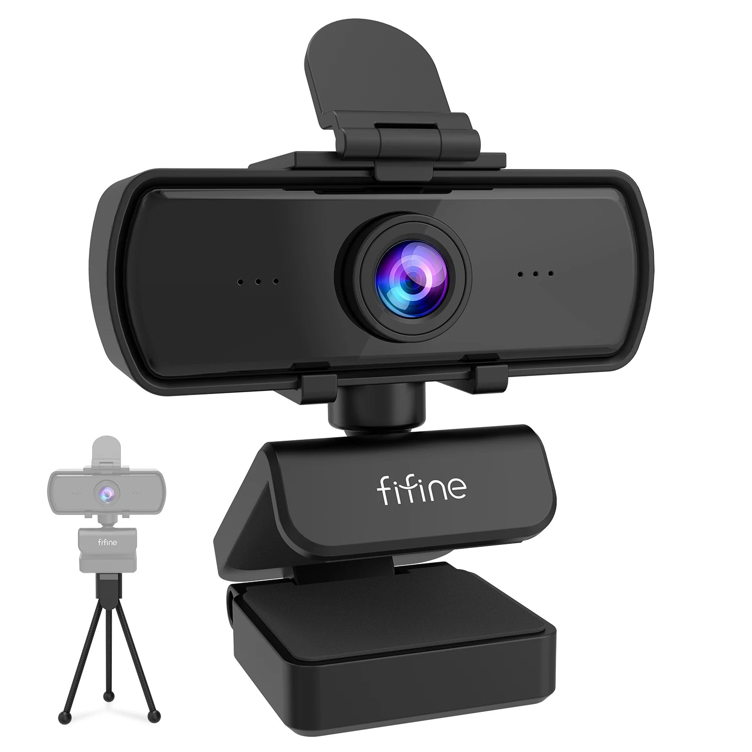 FIFINE 1440p Full HD PC Webcam with Microphone, tripod, for USB Desktop & Laptop,Live Streaming Webcam for Video Calling-K420 Main image