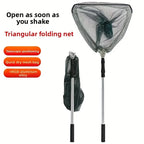 1 Ultra-lightweight Foldable Fishing Net 1.5 Rice - 2.1 Durable Aluminum Alloy Telescopic Handle Portable Fishing Net Outdoor Fi