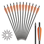Carbon Crossbow Arrow with Replaced Arrowhead, Archery Bolts, Shooting Accessories, Hunting, ID8.8, OD7.6, 20"