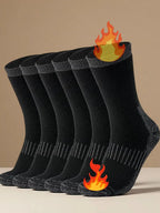 Merino Wool Thermal Socks, Suitable for Both Men and Women, 3 Pairs of Fully Cushioned Winter Boot Socks, Suitable for Hiking and Working in Cold Weather