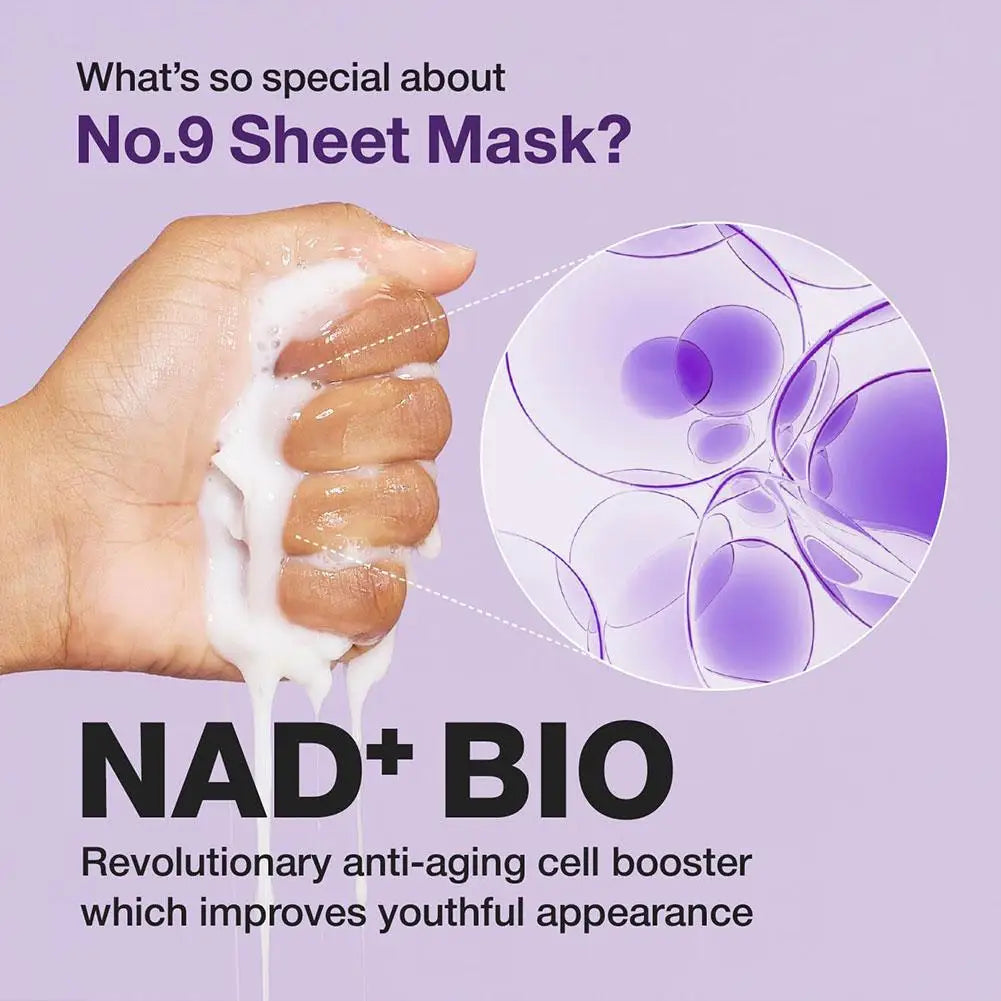 orea Numbuzin NO.9 NAD+ BIO Set - Lifting-sil Mask NMN Essence Retinol Eye Cream, Time Reversing Lift Firm Brighten Skin Care