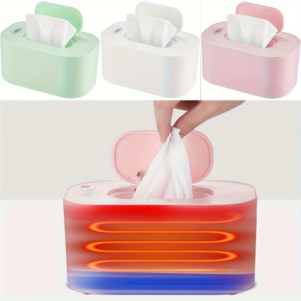 Baby Wipe Warmer with Digital Display Large Capacity Baby Wet Wipes Warmer Dispenser USB Powered, Adjustable Temperature Heating