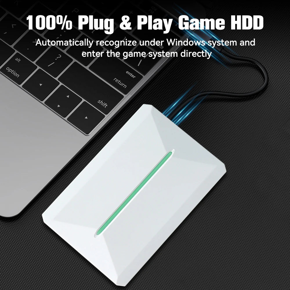 Retrobat＆Playnite System HDD Retro Game Console for PS3/PS2/WIIU/WII/Switch/MAME 50+Emulators 38293 Games＆42 AAA PC Games for PC