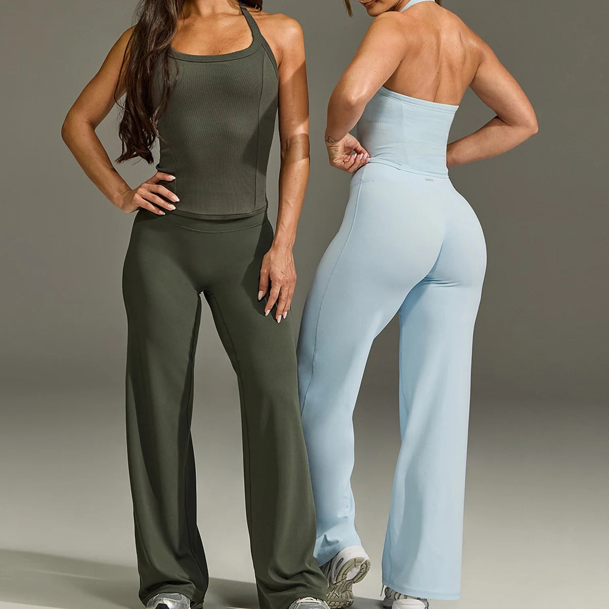 Flared Leggings Straight Leg Leggings Woman Wide-leg Pants Yoga Breathable Fitness Clothing Versatile Casual Pants Main image