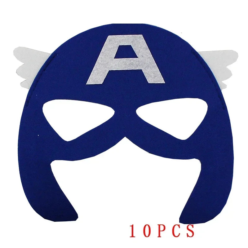 32/28/10 Pcs/Lot Superhero Mask Cosplay Christmas Halloween Kids Adult Carnival Party Props Children's Birthday Felt  Masquerade