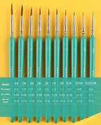 4/5/10pcs Miniature Hook Line Pen art painting brushes weasel hair paint brush gouache watercolor oil paint artists Hand Painted