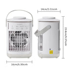 Portable Air Conditioner with Colorful Atmosphere Light Water Cooling Fan USB Table Fan 700ml Water Tank Desktop Fan Humidifier