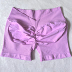 Back Scrunch Shorts Women Seamless V-Back Waist Line Scrunch Booty Shorts Fitness Workout Running Yoga Gym Shorts