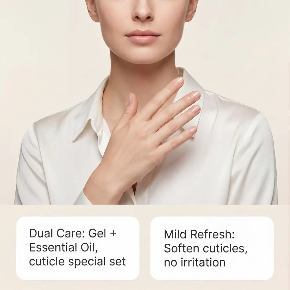 1/2set Nail Cuticle Care Kit,Nail Soften Oil Cuticle Remover for Gel Overgrown Cuticles Soften Eliminating Exfoliant for Nails