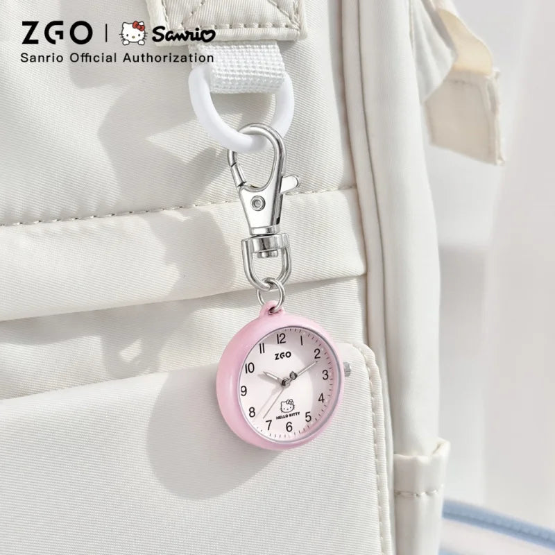 ZGO Sanrio Cinnamoroll Lady Pocket Watch, Simple Design Sense Pendant Watch, Waterproof, Quartz Watch, Gift 733