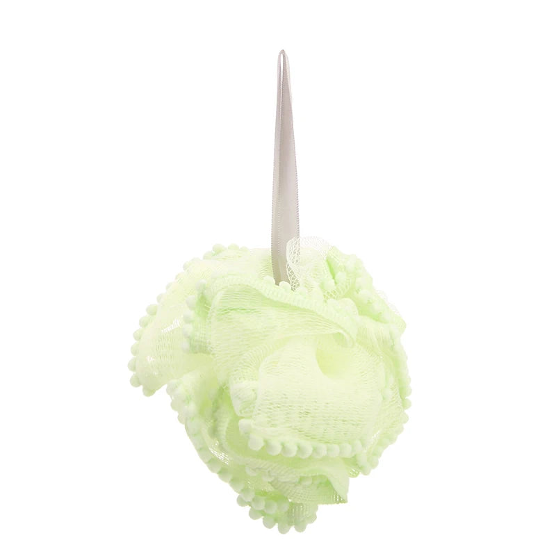 Soft Mesh Bath Sponge Balls Skin Cleaning Brush Shower Puff Body Cleaner Exfoliating Scrubbers Bath Flower Bathing Accessories