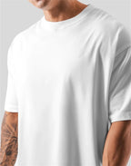 LYFT 100% Cotton Men's Gym T-Shirt Loose Fit Short Sleeve Sport Fitness Running Workout Training Shirt in Sizes M to XXXL