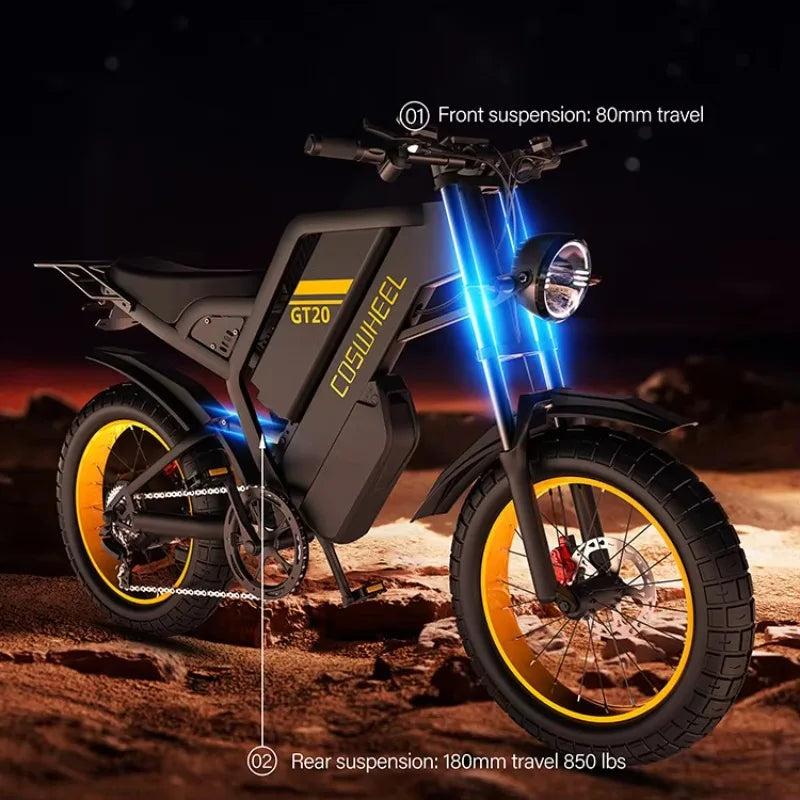 SXLL  A 60V 40AH electric off-road motorcycle with a range of 400 kilometers.