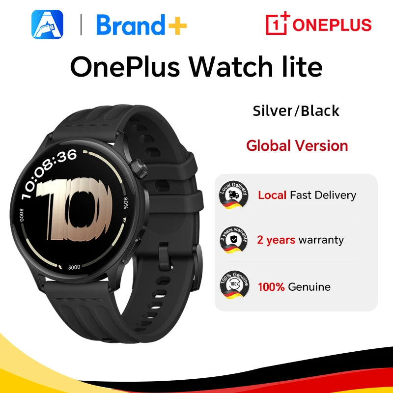 Global Version OnePlus Watch lite SmartWatch,1.46 inches Display,59g,10 Days of Reliable Power,Heart Rate,Blood Oxygen Monitorin
