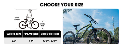 Hiland Full Suspension Mens Mountain Bike, 21 Speed, 26 Inch Wheel, Dual Disc Brake Bike for Men Womens Adult Bicycle